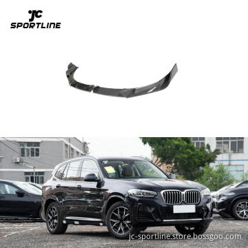 Carbon Fiber Front Bumper Lip Spoiler for BMW X3/X4 G01/G02 2023-2024